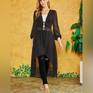 FSL Dot Duster Kimono New Black